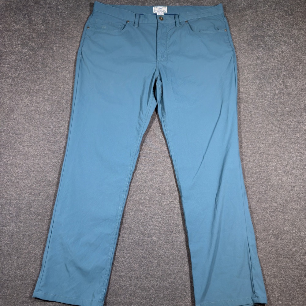 Southern Tide Intercoastal Pants Mens 38x30 Blue Performance Chino Nylon Preppy